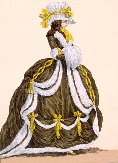Caramel dress for presentation at court, engraved by Dupin, plate no.276 from 